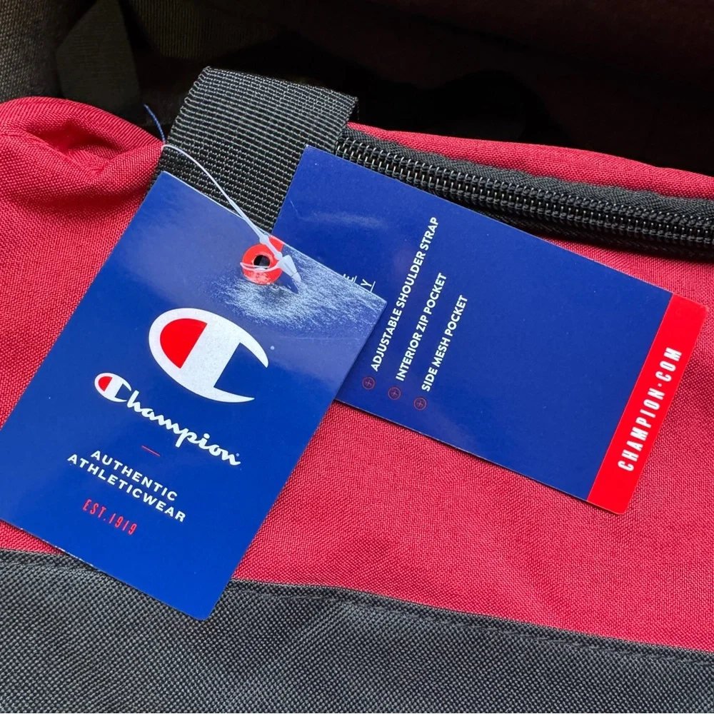 Champion Red Athletic Duffel Bag